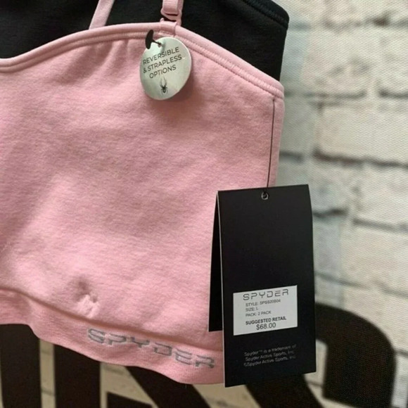 Spyder L 2Pk Logo Reversible Convertible Bralette - Picture 6 of 6